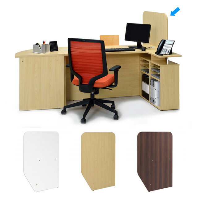 ローカウンター2 用 仕切りパネル 受付カウンターに取り付け 仕切り板 飛沫感染予防 視界遮断 待合室 店舗 アール・エフ・ヤマカワ製:Jシリーズ W850xD18xH1210 RFLC2-SCR-WH 新品 オフィス家具