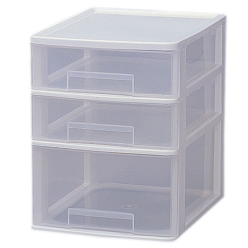 ◇最大P8倍!30日限定◇ 収納ボックス 収納ケース 引き出し 小物 卓上 プラスチック 3段 小物入れ 大容量 おしゃれ 小物収納 テーブルチェスト ホワイト...