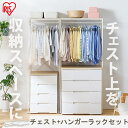 【ハンガーラック+チェストセット】チェスト 5段 北欧 白 おしゃれ 完成品 大容量 プラスチック 引き出し アイリスオーヤマ タンス リビングチェスト 衣類収納 衣装ケース 押入れ収納 押し入れ収納 収納ケース 収納棚 収納チェスト 幅56cm 一人暮らし HG-555R