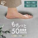 最大400円OFFクーポン ラグ 超極厚 50mm プレイマット ベビーマット 厚手 3畳 2畳 極厚 冬 暖かい あったか おしゃれ 北欧 185×185 185×240 厚い アイリスオーヤマ ラグマット カーペット 滑り止め オールシーズン ホットカーペット対応 ACRMG-1818 ACRMG-1824