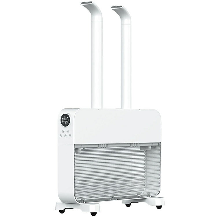 HIRO大容量スリム加湿器 WH HYB−10L 加湿器 大容量 上部注水タイプ 湿度設定 湿度表示 タイマー リモコン キャスター付き ウィルス対...