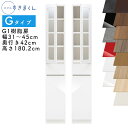 【開梱設置付き】スリムすきまくん Gタイプ 樹脂扉キャビネット 幅31〜45cm 奥行42cm 高さ180.2cm G1 左開き(G1L) 右開き(G1R) S...