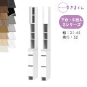 【開梱設置付き】 サニタリーすきまくん SNK-S 洗濯台サイド収納 Sシリーズ 上台・セットバック扉 下台・引出し 3段 THL THR オーダー品 デットス...