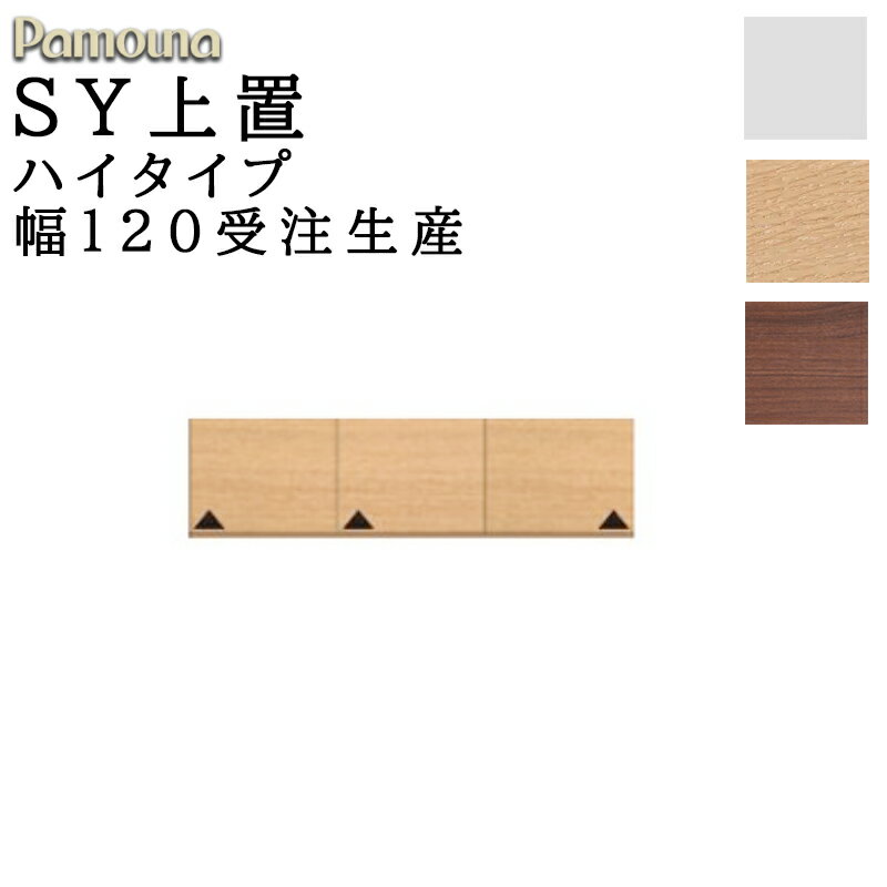 食器棚 キッチン SY共通 オーダー 上置 ハイタイプ 幅120 高さ326～600 日本製 開き扉 収納 パモウナ S..