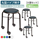 【国内メーカー品】【法人宛限定】キャスタースツール 4脚セット Bon W320 D320 H420 オフィスチェア 作業用チェア 作業椅子 腰痛負担軽減 ウレ...