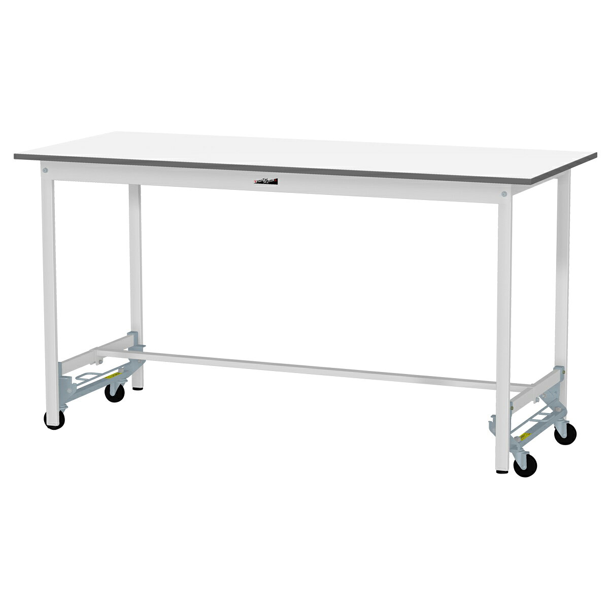 【国内メーカー品】【法人宛限定】ワンタッチ移動式ワークテーブル ハイタイプ W1800 D750 H950 全面棚板無し キャスター付き ワーキングテーブル 作業用テーブル 軽量作業台 多目的デスク 作業台 作業デスク スチール 作業現場 工場 物流 シルキーホワイト YI-SUPUH1875 [3]