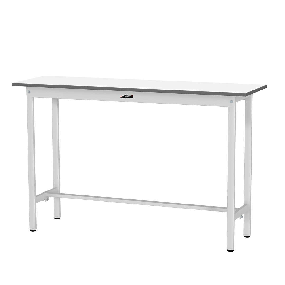 【国内メーカー品】【法人宛限定】固定式ワークテーブル ハイタイプ 全面棚板無し W1500 D450 H950 ワーキングテーブル 作業用テーブル 軽量作業台 ワークベンチ 長机 机 作業台 作業デスク スチール オフィス 事務所 作業現場 工場 物流 シルキーホワイト YI-SUPH1545 [3]