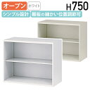 【法人宛限定】オープン書庫 KW45シリーズ W900 D450 H750 スチール書庫 スチール収納 スチールキャビネット 幅90 奥行45 高さ75 システム収納庫 オフィス収納 スチール書棚 オフィス書棚 オフィス書庫 オープン棚 保管庫 収納庫 ホワイト/ニューグレー KW45-07K
