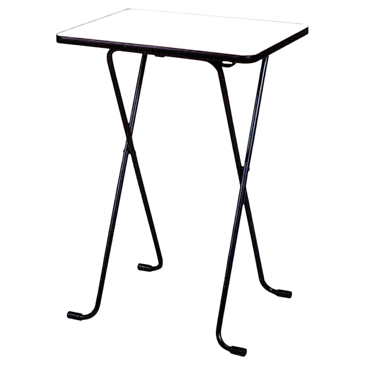 【法人宛限定】【国内メーカー品】メラミン天板フォールディングハイテーブル W600 D450 H850 折畳式 折りたたみ 作業台 薄型 シンプル スチールテーブル カフェテーブル スリム ニューグレー×ブラック RC-WT82