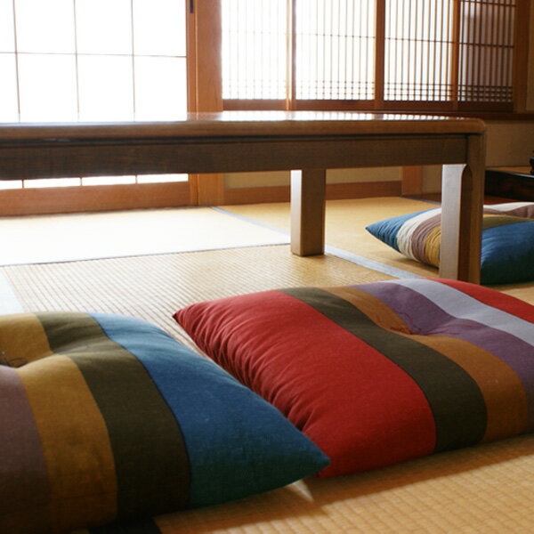日本製 縞柄(しまがら)座布団 5枚組