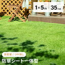 人工芝 ロール 1m×5m 防草タイプ 芝丈35mm 芝生マット 人工芝生 人工芝ロール 芝生 ロールタイプ 固定ピン 庭 ベランダ テラス バルコニー ガーデニング u字ピン 屋上緑化 水はけ 人口芝