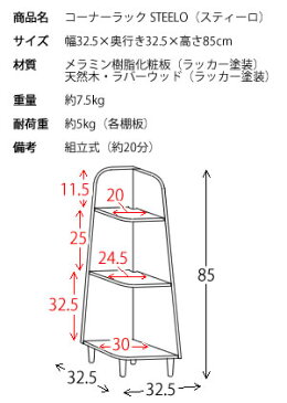 木製コーナーラック お部屋の端にピッタリ収まる 省スペース 収納ラック サイズの異なる3段のコーナーラック 棚 シェルフ リビング 寝室 トイレなど狭いスペースで活躍します。コーナーラック 棚 シェルフ [代引不可][送料無料]