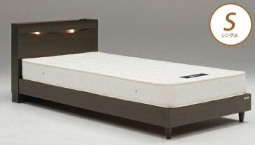 ベッドフレーム　シーナ　キャビネット シングル NA(ナチュラル)　DB(ダークブラウン) 木製ベッド シングルベッド コンセント付 棚付き 照明付き フレームのみ 幅木よけ付き チェストベッド シック モダン Granz グランツ
