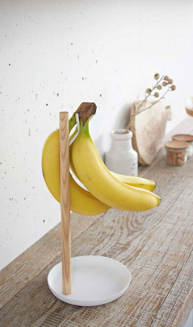 バナナスタンド トスカ tosca ホワイト キッチン収納 バナナ置き バナナハンガー 天然木 スチール バナナ掛け フルーツ 果物 テーブル雑貨