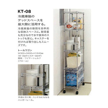 ホームエレクター トールワゴン KT-07 セット品 幅30cm×奥行60cm×高さ164cm キッチン収納棚 HomeERECTA キッチンワゴン キッチン収納 スチールラック棚 メタルラック スチールシェルフ スチール棚