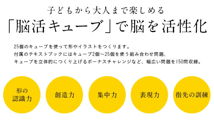 【割引クーポン配布中】【対象年齢3歳〜/CEマーク付き】知育玩具 知の贈り物シリーズ 脳活キューブ 150問テキストブック付き 木製 木製玩具 こども キッズ パズルビーズ 脳力パズル 知育パズル 知育おもちゃ 脳トレ オモチャ 教育玩具 知恵