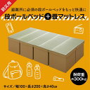 【決算セールP10倍!20時〜25:59】 ベッド 防災段ボール畳ベッド 100x200cm 5連 簡単組立 畳マットレス 天然い草使用 対荷重約300kg 消...
