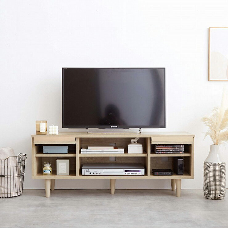 【割引クーポン配布中！】テレビボード おしゃれ Tonny フラップ扉テレビ台 幅110cm コンパクト 省スペース 大容量収納 AV機器収納 飾り棚 北欧風 ナチュラル ワンルーム 一人暮らし