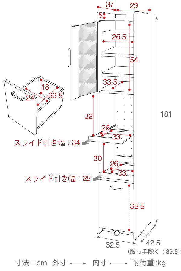 【7%OFFクーポン配布中!31日まで】【スライド棚・コンセント付き】スマートキッチンシリーズ 家電ラック H180cm FKC-1533 2色対応 収納 キッチン 台所 ラック 棚 食器 キッチンラック ハイタイプ おしゃれ モダン 木製 キャビネット ストック ストック収納 収納家具 kaguno1-10030699 家具のわくわくランド 楽天市場店 サンプル画像2