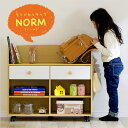ワイド ランドセルラック フック&キャスター付き NORM(ノーム) 幅80cm ラック シンプル 子供部屋 収納 本棚 ジュニア 男の子 女の子 子供用 木製 ナチュラル ホワイト 2人用 大容量 わくわくランド