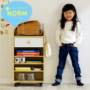 ミニリビングラック フック&キャスター付き NORM(ノーム) 幅42cm スリム ラック ランドセルラック シンプル 子供部屋 リビング 収納 本棚 ジュニア 男の子 女の子 子供用 木製 ナチュラル ホワイト
