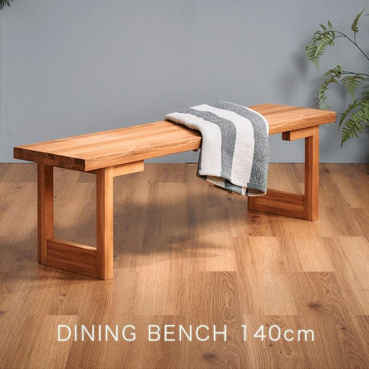 【無垢材使用】ダイニングベンチ 幅140cm ARES(アレス) Bタイプ オーク ダイニング ベンチ 椅子 ダイニ..