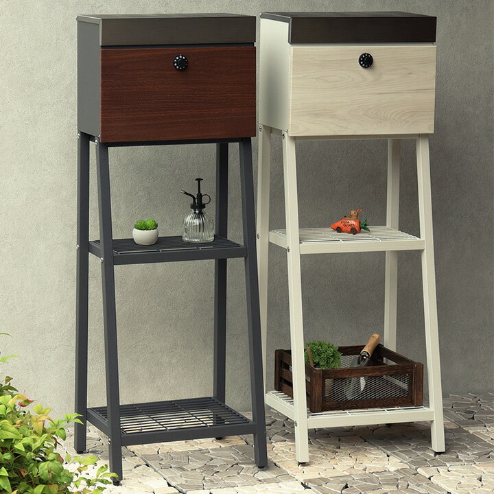 【ポイント7倍！今晩20時開始】郵便ポスト 郵便受け ポスト 置き型 メールボックス スタンドポスト 自宅用 カギ付き 収納棚 盗難防止 不在受取 玄関 ステンレス コンパクト おしゃれ Lexi(レクシー) 2色対応 わくわくランド