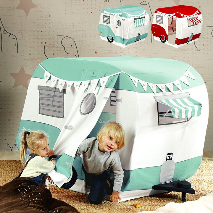 商品のご紹介 Mini Camper Playhouse（ミニキャンパー プレイハウス） わくわくがとまらない、キャンピングカー型のキッズテント キャンピングカーをイメージしたかわいいプリント付きのお子さま向けのプレイテント。安全性にもこだわった、プレゼントにもぴったりのアイテムです。 ■material 素材 軽くて丈夫なポリエステルは型崩れがしにくく、速乾性にも優れています。弾力性が高く錆びにくいことが特徴のメタルフレーム。しっかりした強度でテント全体を支えます。 ■design デザイン アメリカのデザイナーがデザインしたシンプルでおしゃれなデザイン。おうちの中でアウトドア気分が味わえます。 ※モデル有りの商品は海外仕様の写真です。一部仕様が違う箇所がございます。 ※テント本体のみの販売となります。ラグやおもちゃ等は付属しておりません。 ※本製品は、屋内用です。屋外には設置しないでください。また、水平な場所に設置してください。 ※対象年齢以下のお子さまはごご使用にならないでください。 ※こちらの商品はお客様組み立てとなります。 ※組み立て方や若干の個体差によって、表記サイズと完成形のサイズに多少の誤差が生じる場合がございます。予めご了承ください。 お手入れについて（丸洗い不可） 生地の性質上、洗濯による縮みや破れが生じる可能性がございます。 丸洗いはできませんので、ご注意ください。 汚れた場合は汚れた部分を薄めた中性洗剤を布につけて拭いたあと、水拭きしてください。 サイズ W145 x D92 x H110cm 材質 生地：ポリエステル フレーム：メタルフレーム カラー レッド・ブルー 生産地 中国 類似商品はこちらキッズテント asweets サブマリン プレ8,980円キッズテント asweets コットン プレイ12,980円キッズテント asweets グリーンハウス 14,980円キッズテント asweets ユニコーン ティ14,980円キッズテント asweets フードトラック 14,980円キッズテント asweets アクティヴィティ5,990円キッズテント キャンプセット2 キャンプトイ14,990円個室テント Progress square 39,980円キッズテント 室内 子供部屋 インテリア 柄あ4,940円新着商品はこちら2024/6/1幅86cm 絵本棚＆おもちゃ収納 ブックラック8,990円2024/6/11人掛け 電動リクライニングソファ SOFEE58,260円2024/6/1椅子 おしゃれ ダイニングチェアー RC-1735,030円再販商品はこちら2024/6/2done by deer ベビージム アクティ22,000円2024/6/2防水シーツ 約105x205cm シングルサイ3,400円2024/6/1壁掛けミラー DAWN 収納付き壁掛けミラー 4,440円2024/06/02 更新