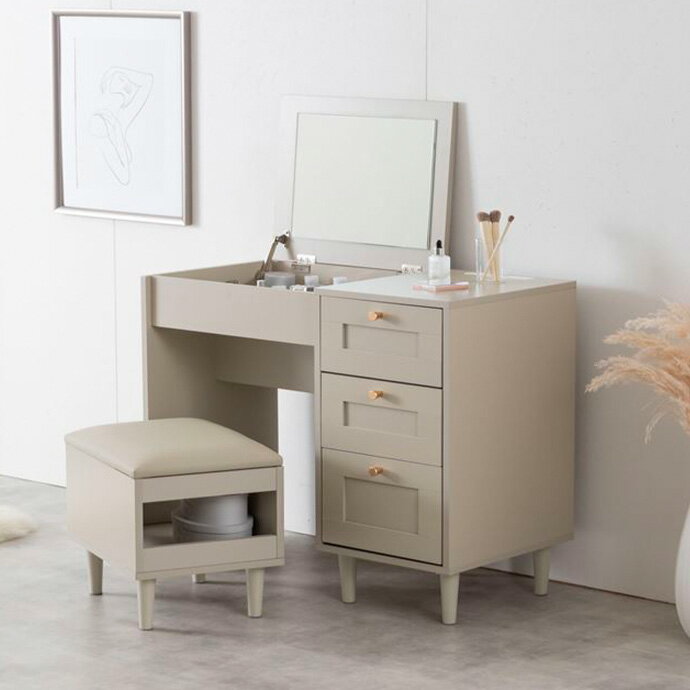 楽天市場】木製（カラーグレー）（ドレッサー・鏡台｜収納家具