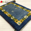 【ギャッベ ベビーマット 約41×56cm フィデリテ】GABBEH・ギャッペ(ギャべ)・イラン製・玄関マット・カーペット・ラグ・絨毯(じゅうたん)・ブルー