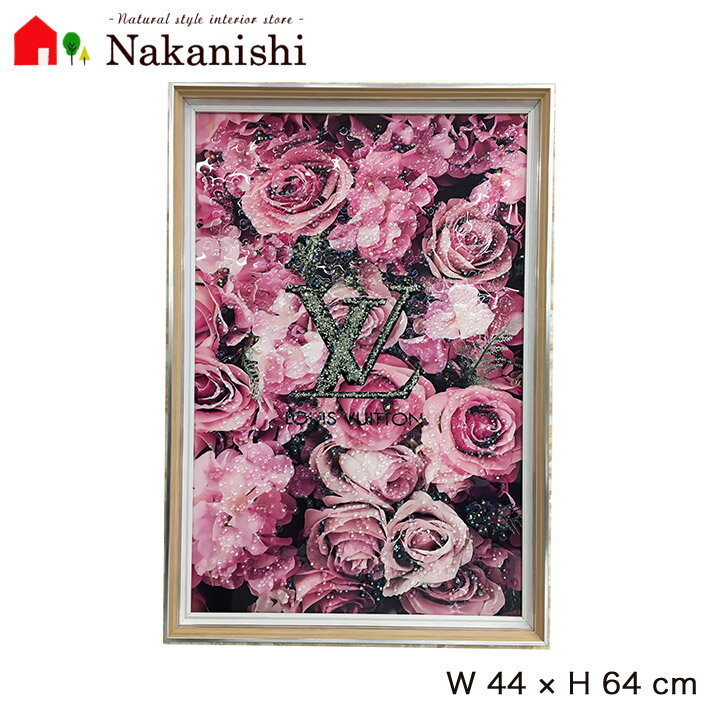 【クリスタルアート フルフローラル NO.547】クリスタルピクチャー・壁飾り・アートパネル