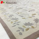 【中国段通 ウール&シルク 約3畳用 Carnation】絨毯(じゅうたん)・カーペット・ラグ・約167.5×245cm・150段・ベージュ系