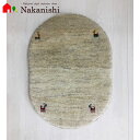 【ギャッベ オーバル 玄関マット 約59×83cm 8611】GABBEH・ギャッペ(ギャべ)・イラン製・玄関マット・カーペット・ラグ・絨毯(じゅうたん)・楕円...