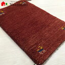 【ギャッベ ベビーマット 約39×60cm 丹】GABBEH・ギャッペ(ギャべ)・イラン製・玄関マット・カーペット・ラグ・絨毯(じゅうたん)・レッド系