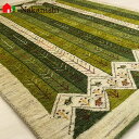 【ギャッベラグ 約1.5畳 10020938】GABBEH・ギャッペ(ギャべ)・イラン製・カーペット・ラグ・絨毯(じゅうたん)・約154×197cm・グリーン系