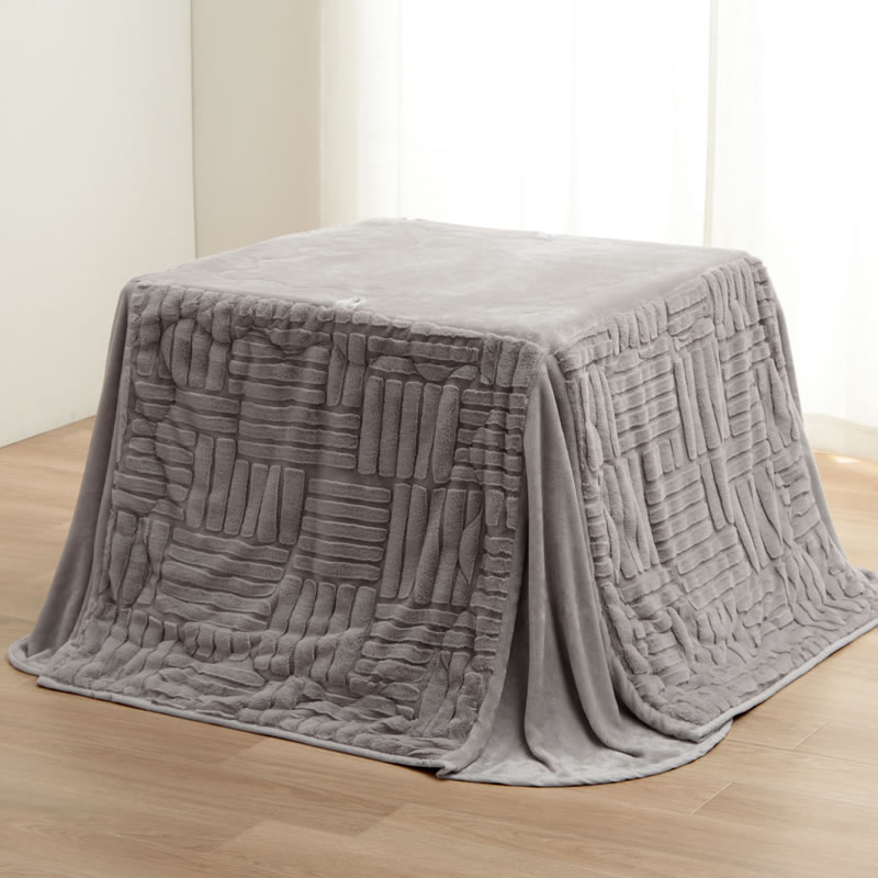 【5と0のつく日限定！最大5000円OFFクーポン配布中】ハイタイプ こたつ布団 掛け単品225cm×225cm「正方形 80cm」用※代引き不可 コタツ布団 ラビットファー調 ふんわり ふわふわ パーソナルデスク テレワーク リビング学習 在宅ワーク リモートワーク オン kagunosato-10028663 家具の里 サンプル画像3