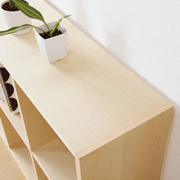 【杉工場】メープル材の素材感たっぷり木の温もりあふれるシェルフ720（高さ72cm）...