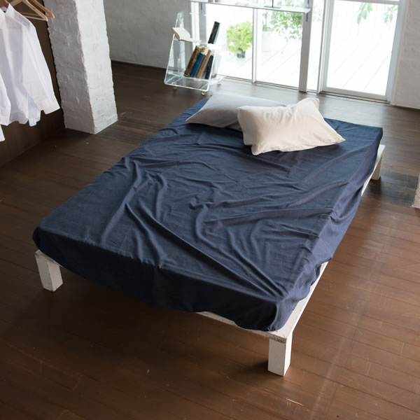 やさしいソフトなデニムのベッドシーツシングルサイズ(100×200cm) ボックスシーツ ベッドカバー マットレスシーツ マットレスカバー カバーリング ベッドリネン [3]