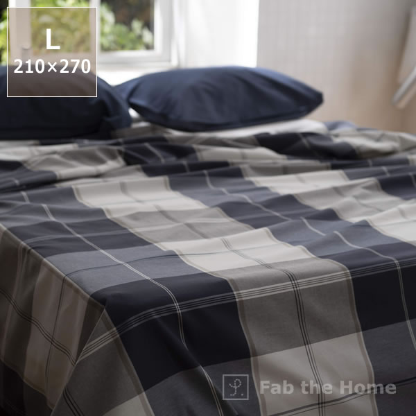 【5と0のつく日限定!最大5000円OFFクーポン配布中】シックなブロックチェックのマルチカバーLサイズ(210×270cm) ベッドカバー ベッドスプレッド ...