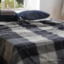 シックなブロックチェックのマルチカバーLサイズ(210×270cm)母の日 母の日ギフト ベッドカバー ベッドスプレッド ソファーカバー カバーリング おしゃれ...
