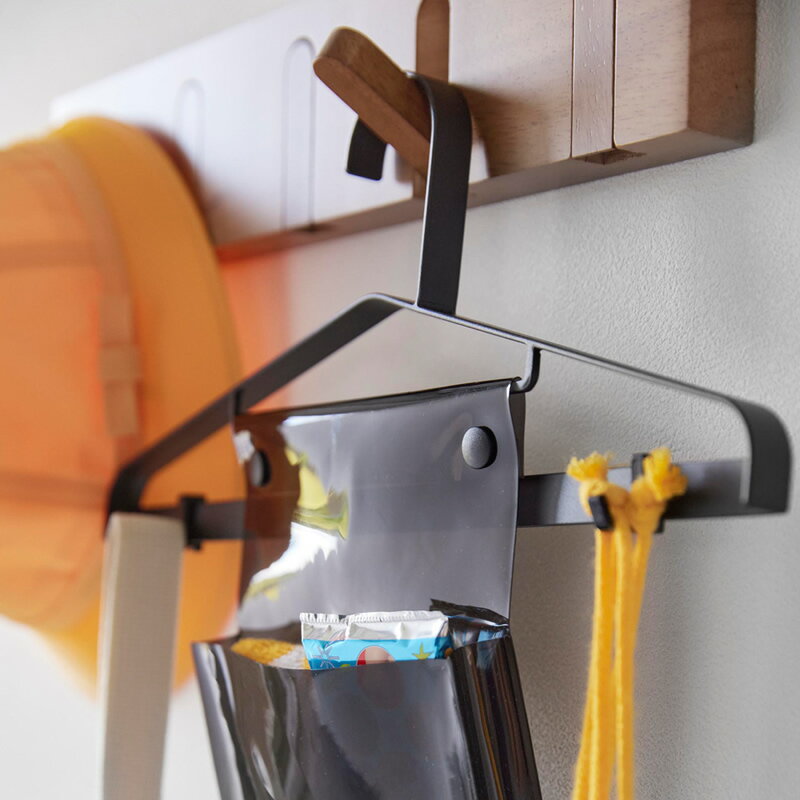 山崎実業(ヤマザキジツギョウ)お片付けハンガー tower(タワー) クリスマス クリスマスプレゼント 片付け 準備 上着 制服 透明ポケット フック 可動フック 小物 収納 子ども 男の子 女の子 [2]