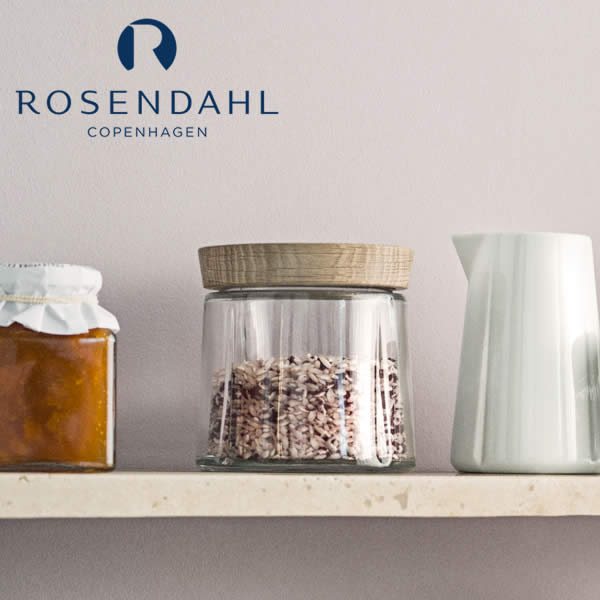 ROSENDAHL COPENHAGEN（ローゼンダール コペンハーゲン）グランクリュ　ストレージ　ストレージジャー（オーク）0.5L 保存容器 キャニスター ガラス容器 調味料入れ ストッカー キッチン雑貨 ギフト 贈り物のサムネイル