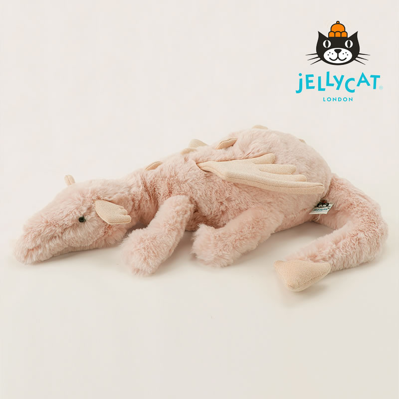 JELLYCAT（ジェリーキャット）Rose Dragon Medium（ローズ ドラゴン ミディアム）ぬいぐるみ 人形 ドラゴン 龍 竜ヌイグルミ 伝説 メルヘン かわいい おしゃれ オシャレ 手洗い可能 ウォッシャブル ギフト 贈り物 プレゼント 上品 上質 父の日 父の日ギフ