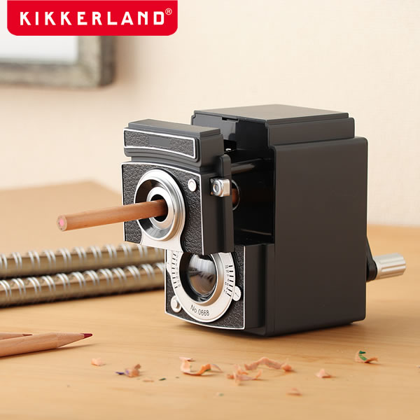 KIKKERLAND（キッカーランド）カメラ ペンシル シャープナーcamera pencil sharpener 鉛筆削り えんぴつ ペンシル 文房具 カメラ 二眼レフ アナログ 手動 レトロ 父の日 父の日ギフト