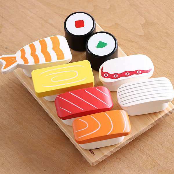 【5と0のつく日限定!最大5000円OFFクーポン配布中】WOODY PUDDY(ウッディプッディ)はじめてのおままごと おすしセット クリスマス クリスマスプ...