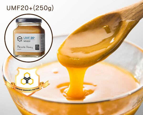 HONEY MARKS(ハニーマークス)マヌカハニー UMF20プラス(250g)ギフトバッグ付き父の日 父の日ギフト バレンタイン ホワイトデー UMF20 はちみつ ハチミツ 蜂蜜 マヌカ MGO UMF エネルギー リラックス なめらか ホットケーキ デザート スイーツ ビタミン ミ