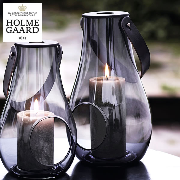 HOLMEGAARD(ホルムガード)デザインウィズライト ランタンH29cm スモーク