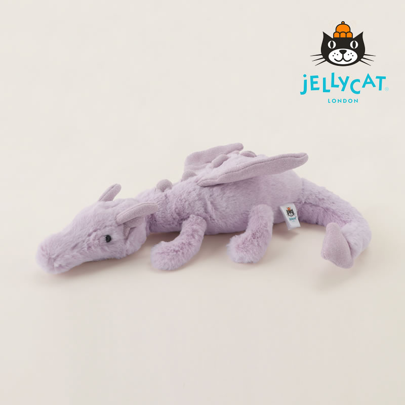 JELLYCAT（ジェリーキャット）Lavender Dragon Little（ラベンダー ドラゴン リトル）ぬいぐるみ 人形 ドラゴン 龍 竜ヌイグルミ 伝説 かわいい おしゃれ オシャレ 手洗い可能 ウォッシャブル ギフト 贈り物 プレゼント 上品 上質 父の日 父の日ギフト