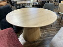 カフェテーブル 天然木オーク突板 突板120丸テーブル 120cmテーブル リビングテーブル 北欧モダン 2人用 4人用 二人用 四人用 家族 20代 30代 おしゃれな空間 新居 木の温もり 120Φテーブル 高さ72cm ナチュラル 木目調 天然木突板 ベージュ ナチュラル 新居 新生活