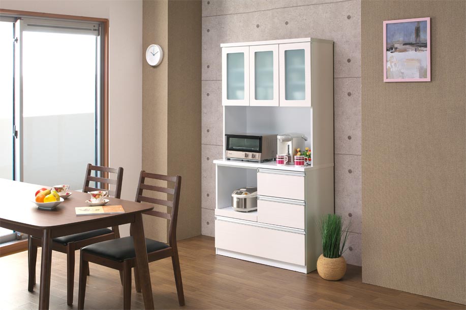 [11/15限定]先着10名15%OFFクーポン 【送料無料】 食器棚 90OP食器 おしゃれ 収納家具 90 リビング 幅 92cm 食器 オープン パスタ PASTA